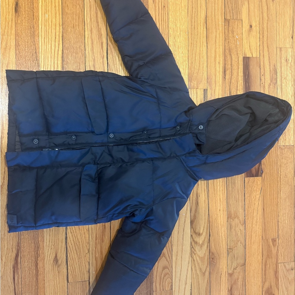 GAP Kids Navy Hooded Puffer Coat